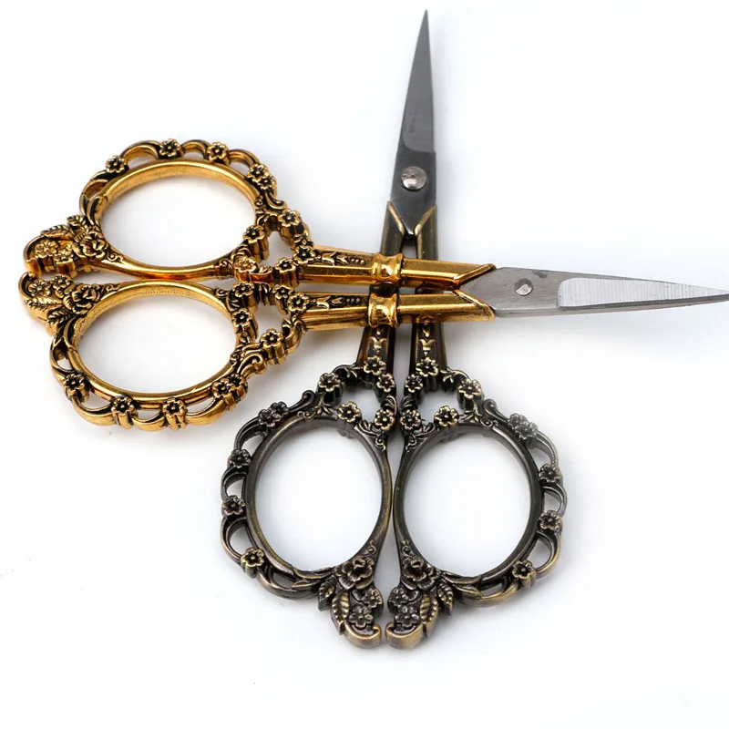 1 шт. европейские винтажные цветочные ножницы из нержавеющей стали|scissors sewing|sewing