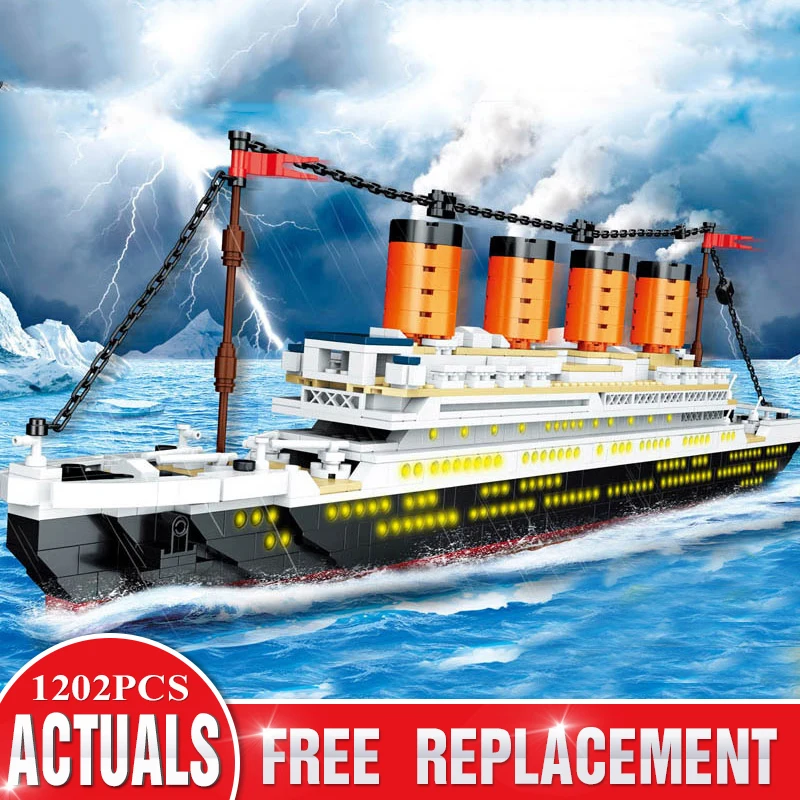Творческий Фильм Серии Титаник RMS круиз пароход строительные блоки кирпичи Дети