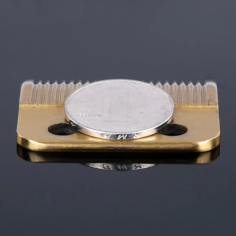 

2pcs Professional Ceramic Stainless Steel Cordless Clipper Blades with 2 Hole Replacement Blade Accessories U1JE