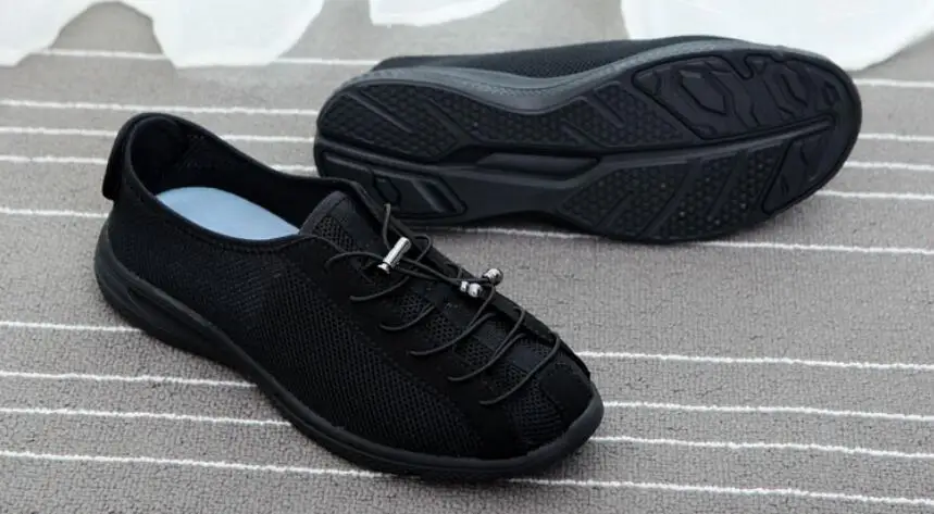 Удобная обувь среднего возраста с широкой деформированной подошвой Обувь