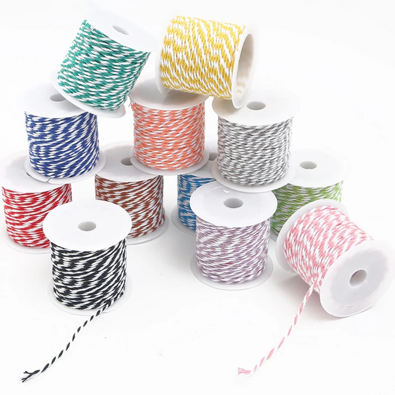 Хлопковые шнуры двухцветная нить для шитья 10 м/рулон украшения свадьбы сделай