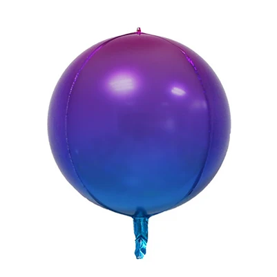 purple gradient 1 шт Многоцветный магический градиентный алюминиевый пленочный шар для свадебного украшения, украшения для дня рождения, подарки на день детей - Цвет: purple gradient