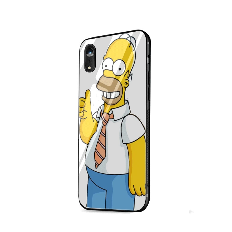 Стеклянный чехол для телефона TPU стекло iPhone 5 5s SE 6 6S 7 8 Plus 11 Pro XR X XS Max Cover Homer J.