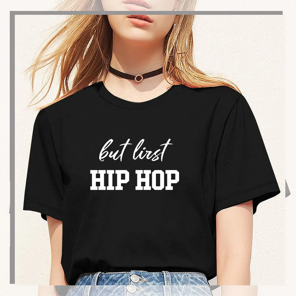 QIM Футболка женская но первая хип хоп тройник рэпер уличная музыка подарки для