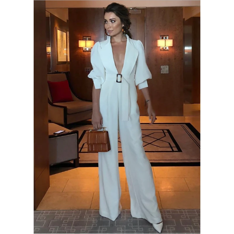 Liva девушка Уличная Сексуальная V шеи Зима Осень комбинезон женский с длинным