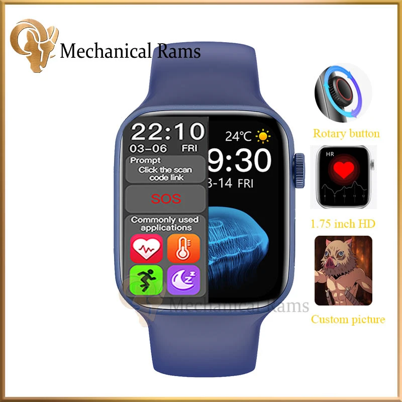 HW22 smart watch 1 75 inch 320x385 Разрешение вращения Кнопка Bluetooth Смарт часы для женщин и