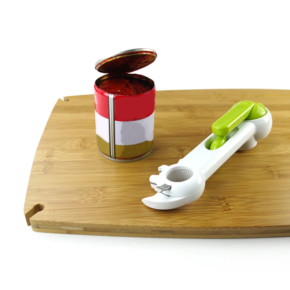 

Can Opener 7 In 1Stainless Steel Cordless Tin Openers With Lids Off Jar Opener Bottle Cap Opener In One With Non-Slip Jar Opener