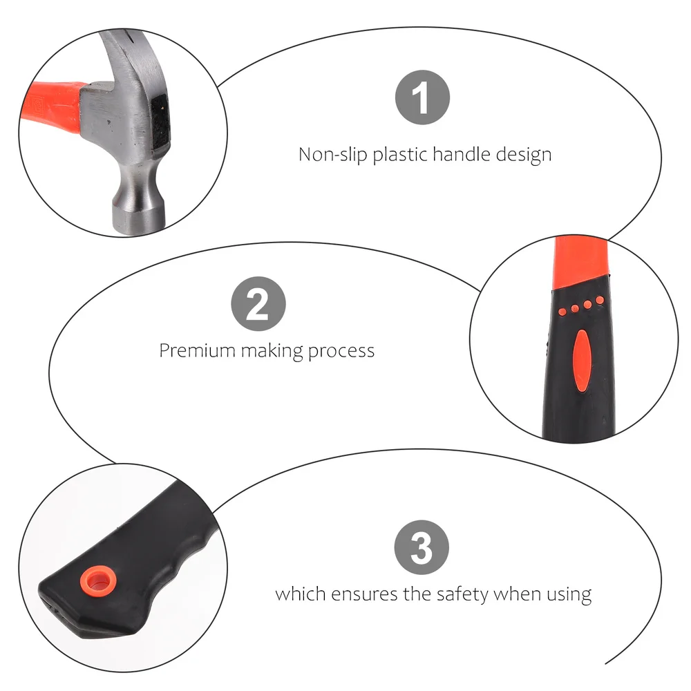 

Woodworking Non-slip Handle Hammer Anti-slip Claw Hammer Nail Hammer