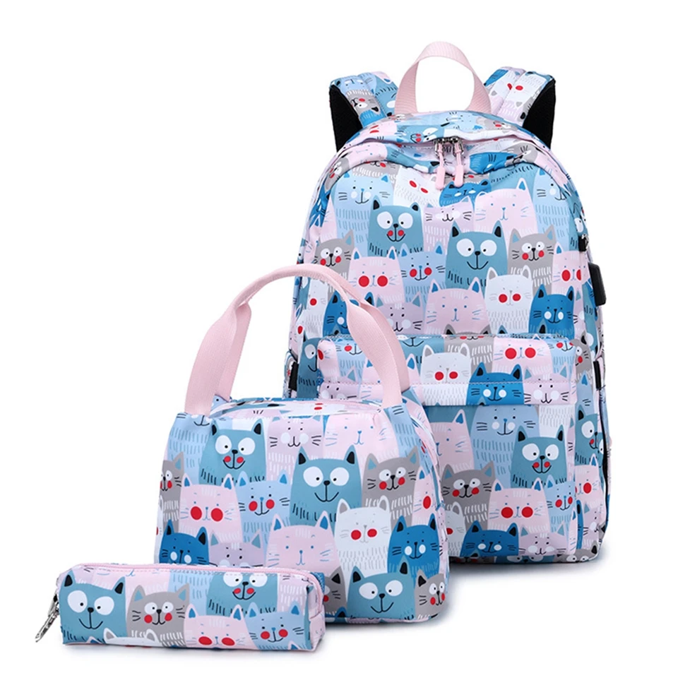 

Waterproof School Backpack Set Lightweight Teen Girls Women Kids School Bags College Bookbag Fits 14 Inch Laptop Bag