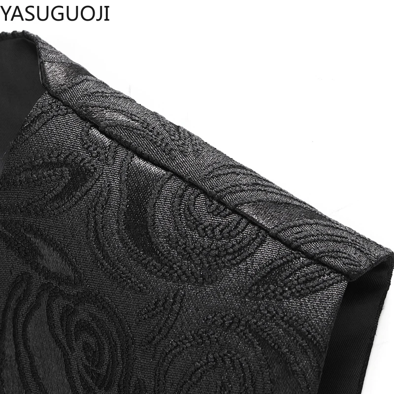 Мужской классический жаккардовый жилет YASUGUOJI для вечерние ринки свадьбы Пейсли в