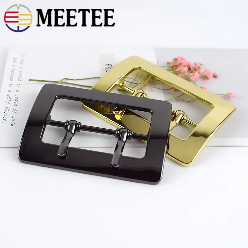 Meetee 4/10 шт 50 мм металлическая двойная пряжка украшение для пальто пряжки ремня