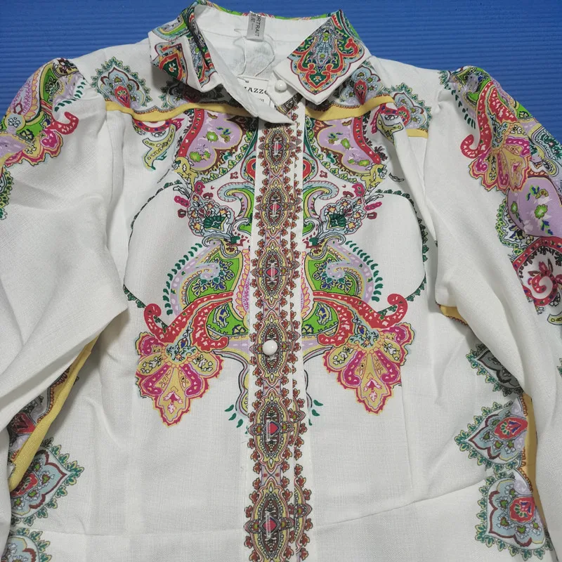 Женское длинное платье с винтажным принтом повседневное модельное макси