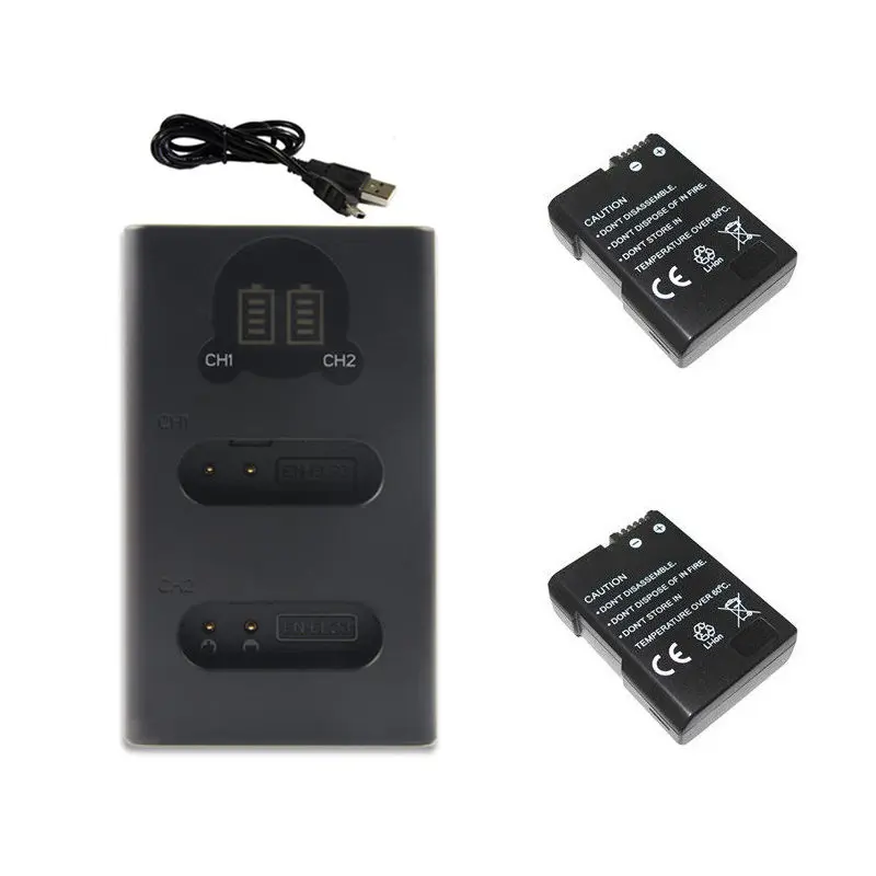 2X EN-EL14 EN-EL14a EN EL14 EL14 1500 mAh Батарея+ USB Зарядное устройство для Nikon D3400, D5500, D5300, D5200, D3500, D3300, D5100, D3100, Df