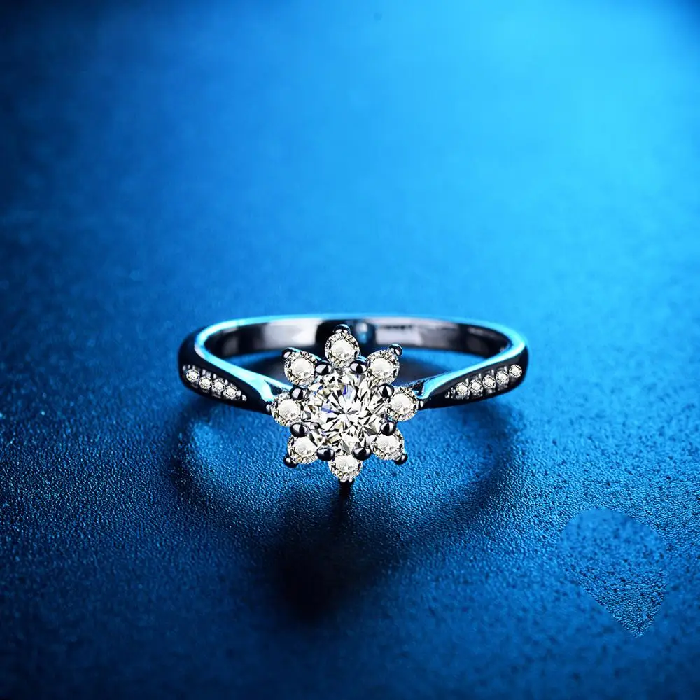 

New Original Design Luxury Ring 925 Silver Zircon Flower Ring 2020 Women Fashion DIY Jewelry Valentine's Day Gifts Free Shipping
