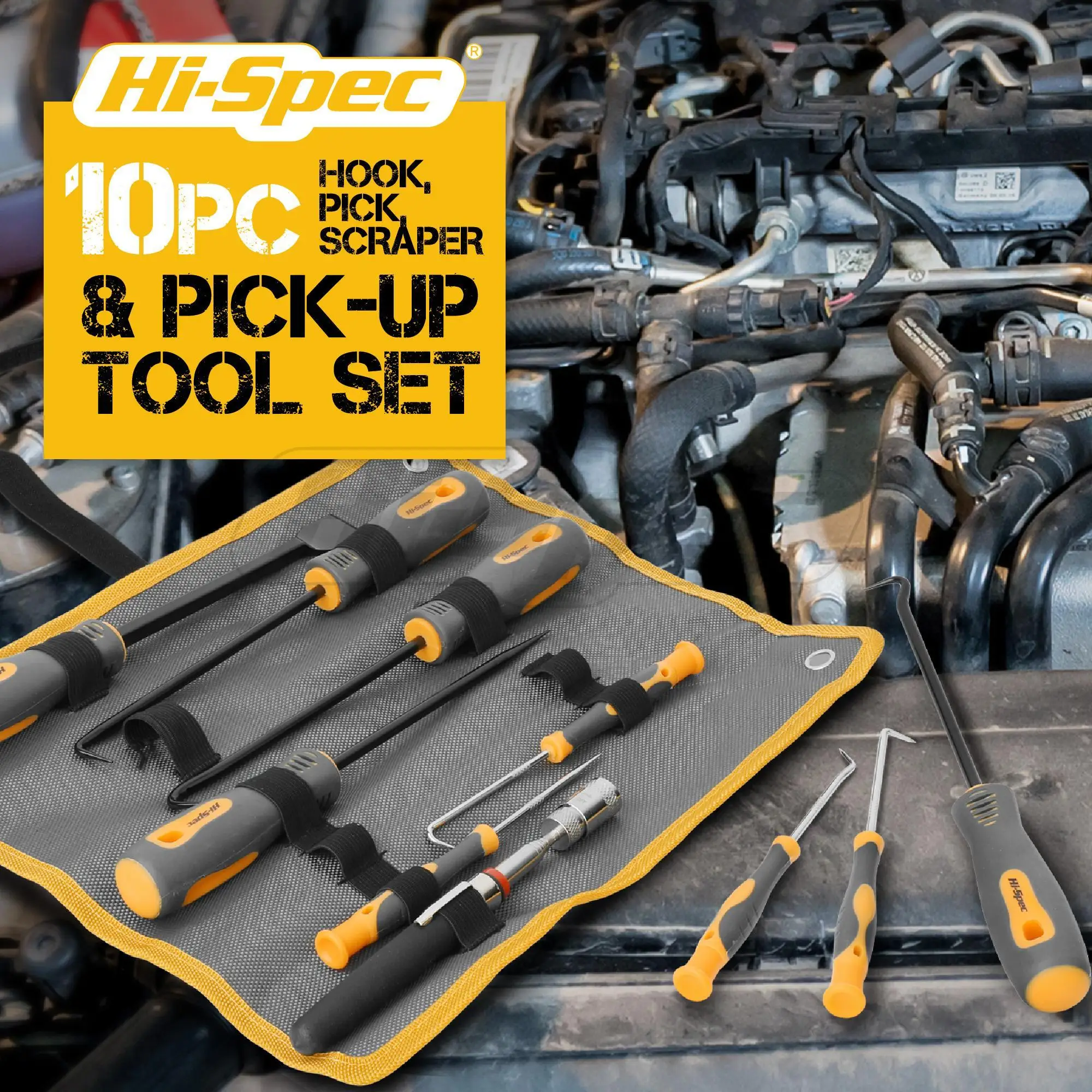 Hi-Spec 10pcs/ Set Car Pick And Hook Auto Remover Tool Automotive O Ring Oil Seal Gasket Puller Craft Hand | Инструменты