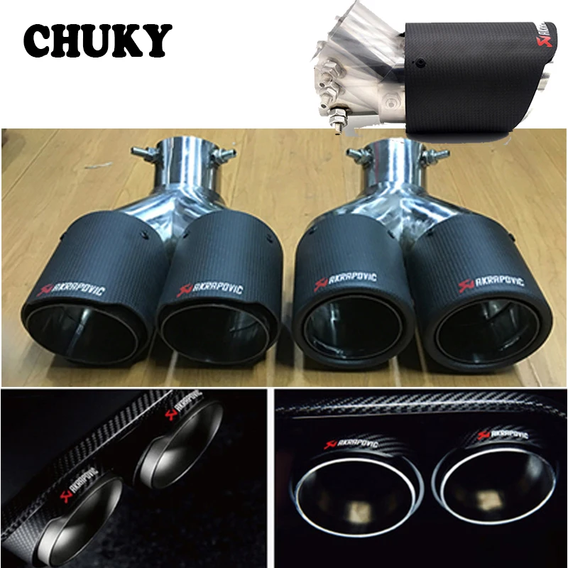 Регулируемый угол Akrapovic выхлопной наконечник из углеродного волокна для Kia Rio 3 2 k2 4 Cerato Picanto Carens Soul Venga Forte Шеви Chevrolet Cruze Lacetti Aveo Sail для VW bora jetta mk4 santana polo
