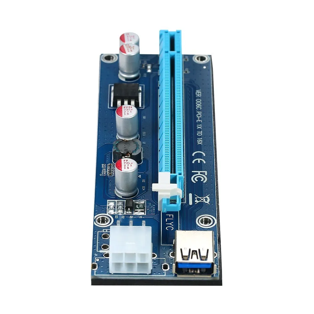6 Pack многоинтерфейсный PCI E 6pin адаптер карта с питанием от переходника 1x до 16x