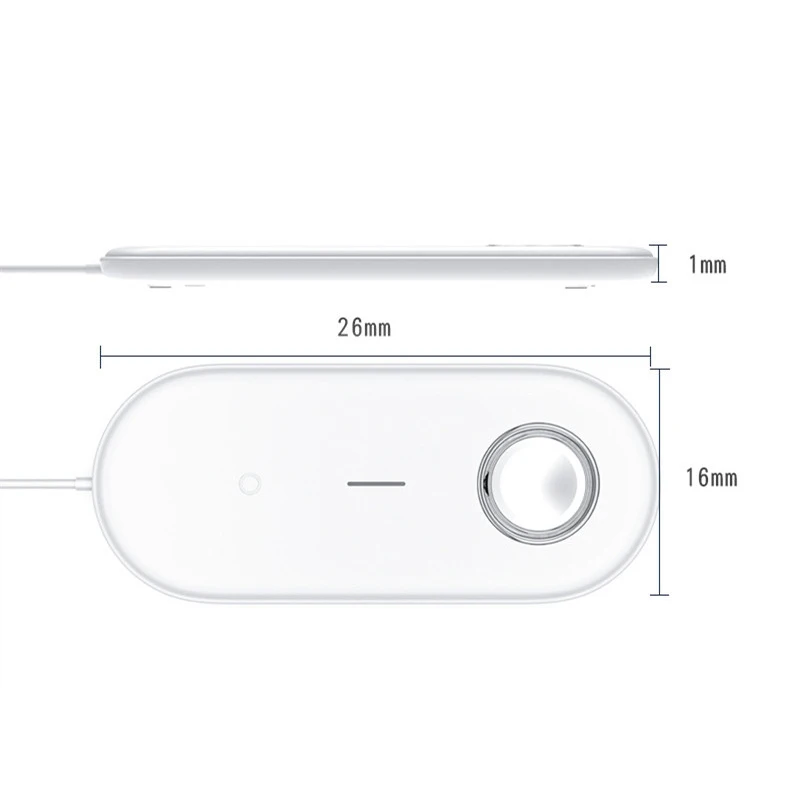 2 в 1 двойное Беспроводное зарядное устройство зарядная площадка для iPhone samsung huawei магнитный беспроводной зарядный блок для Apple Watch 4 3 2