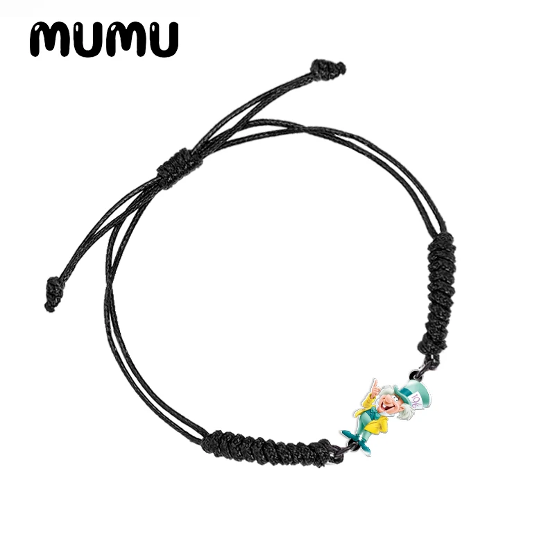 2021 новый акриловый регулируемый браслет Алиса в стране чудес Красный Черный