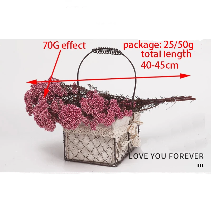 Вечный рисовый цветок 50 г зернистый натуральный искусственный букет самодельные