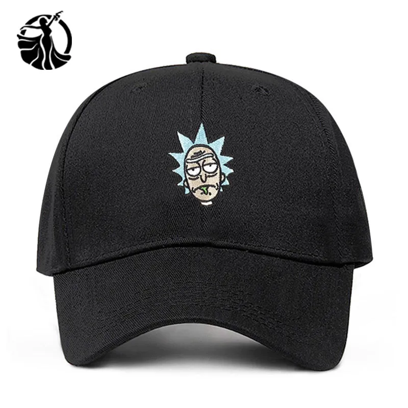 Рик и Морти хаки папа шляпа Crazy Rick бейсболки женские Американский Аниме хлопок вышивка Snapback аниме любителей кепки для мужчин
