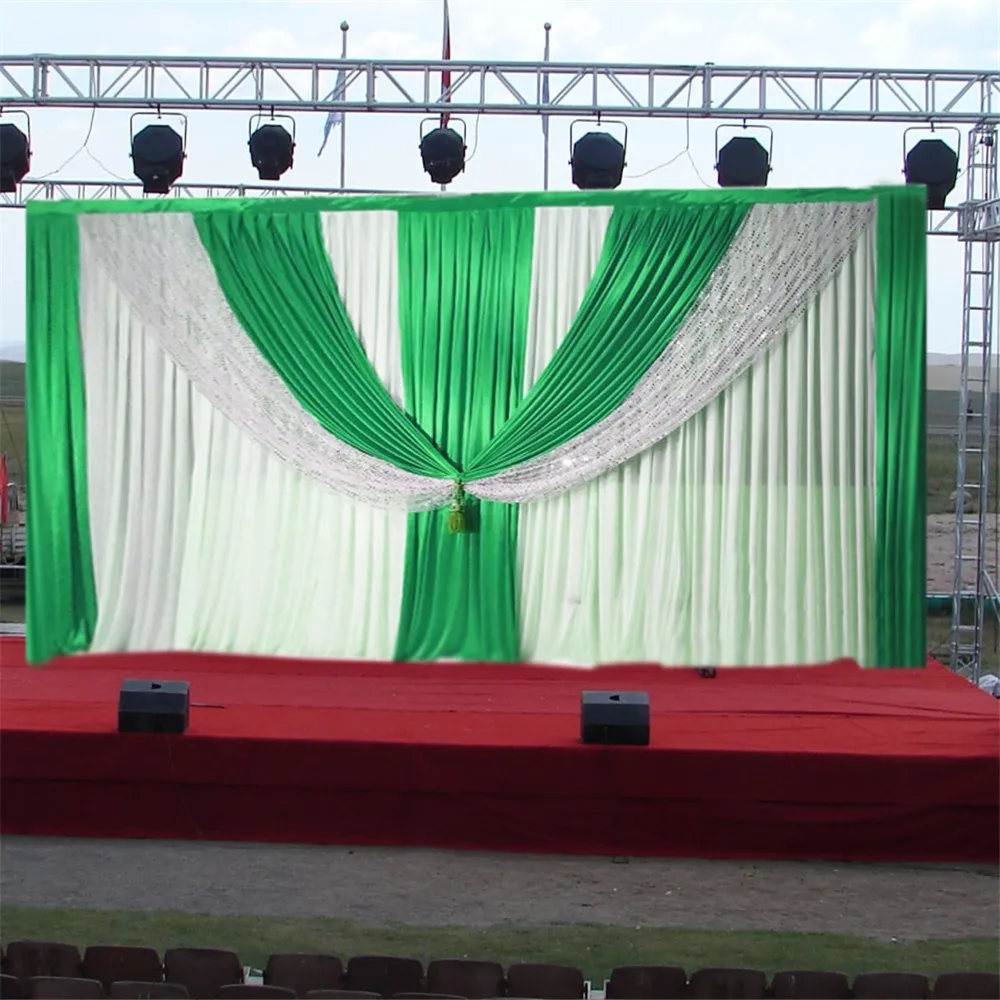 10ftX20ft свадебные фоны занавески серебряные блестки свадебный фон ледяной шелк