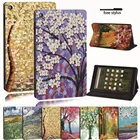 Для Amazon Fire 7 579th GenKindle Fire HD 8  10 с alexa Печатный чехол из искусственной кожи (полиуретан) с рисунком планшетный Стенд Folio чехол