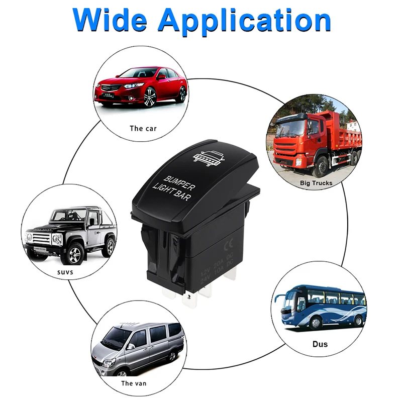 ADPOW ВКЛ ВЫКЛ водонепроницаемый бар Кулисный тумблер светодиодный свет для