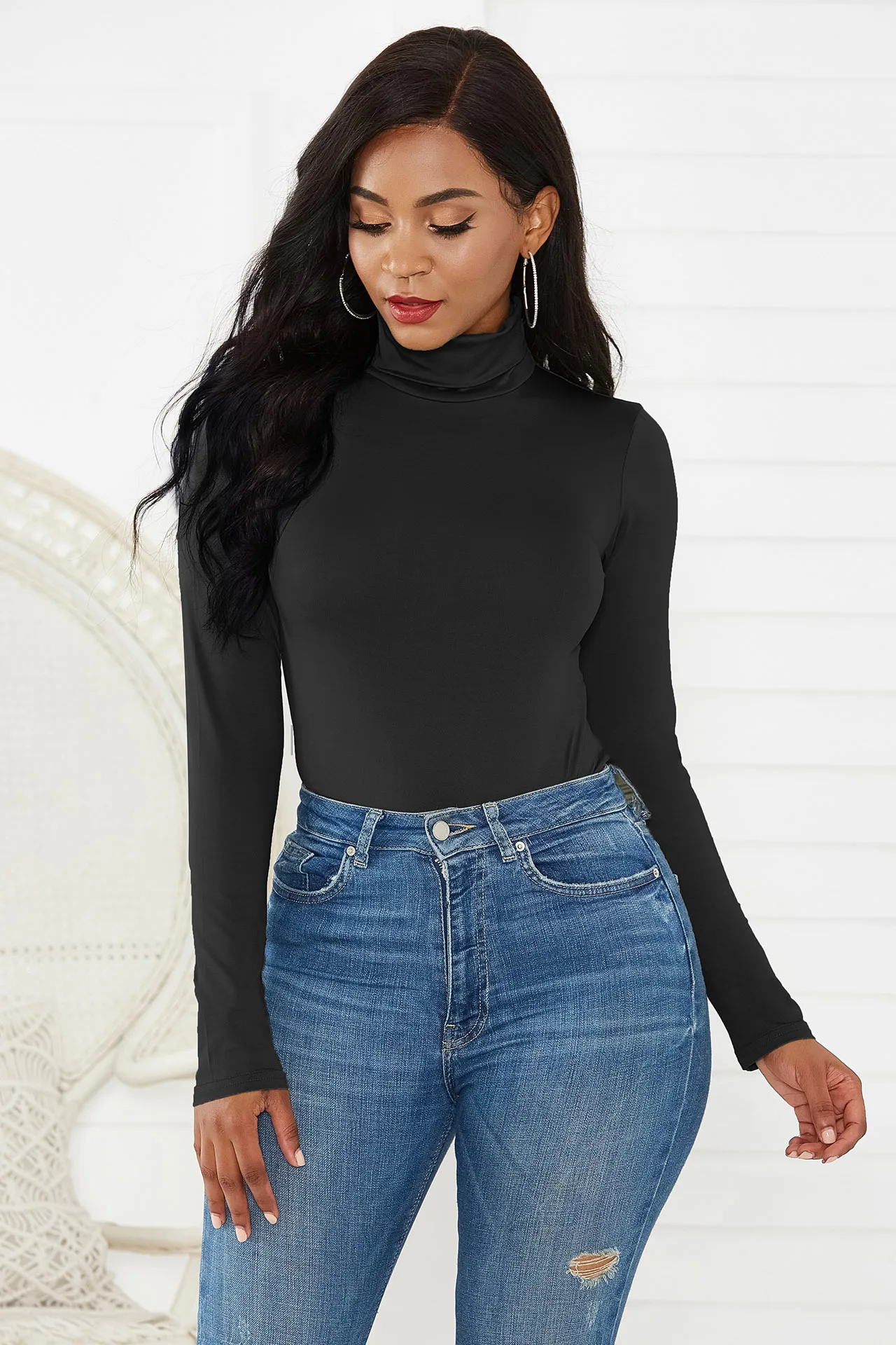 Mhysa Autumn Winter New Fashion Sexy women's sweater Bodysuits Women's Turtleneck Sweater body mujer Skinny jersey mujer