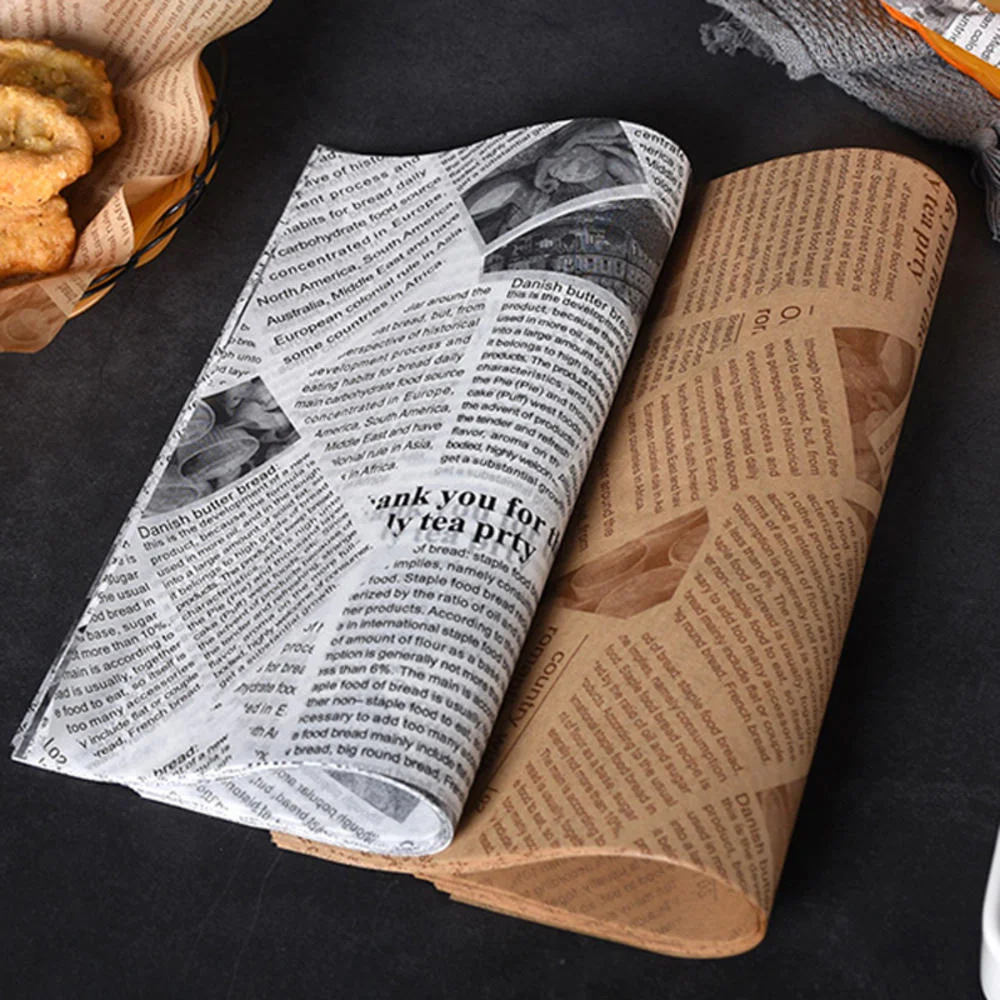 

100 Pcs Parchment Paper Wax Paper Dry Waxed Deli Paper Sheets Liners Food Party Wrapping Greaseproof Printed Wrap Tissue Paper