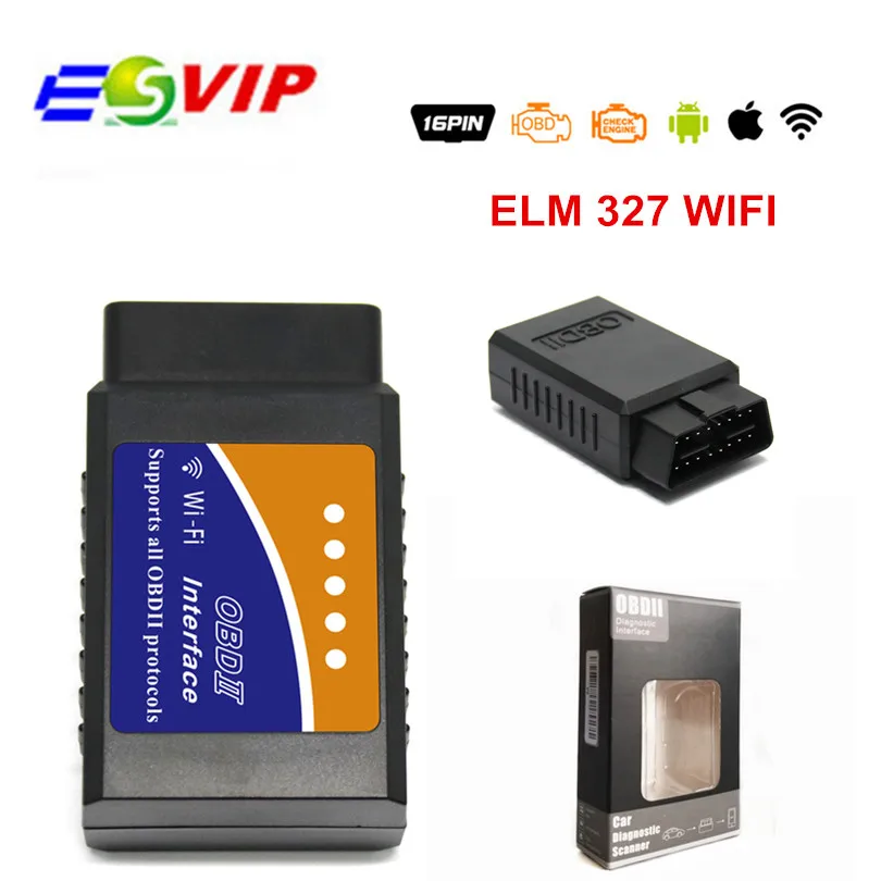 Супер Мини Wifi ELM327 ElM 327 V1.5 OBD 2 II автомобильный диагностический инструмент OBD2