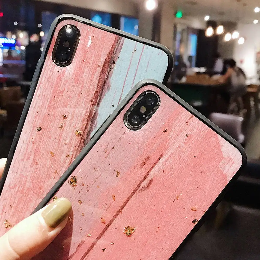 KISSCASE геометрический эпоксидный чехол для iPhone X XS MAX XR 8 6 6s 7 Plus Золотая фольга