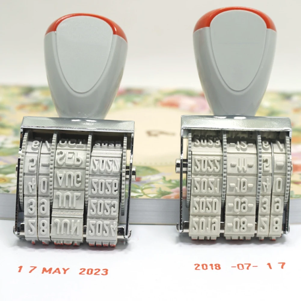 Винтажный подвижный штамп месяц дата DIY колесо цифровая Дата регулируемый ремень