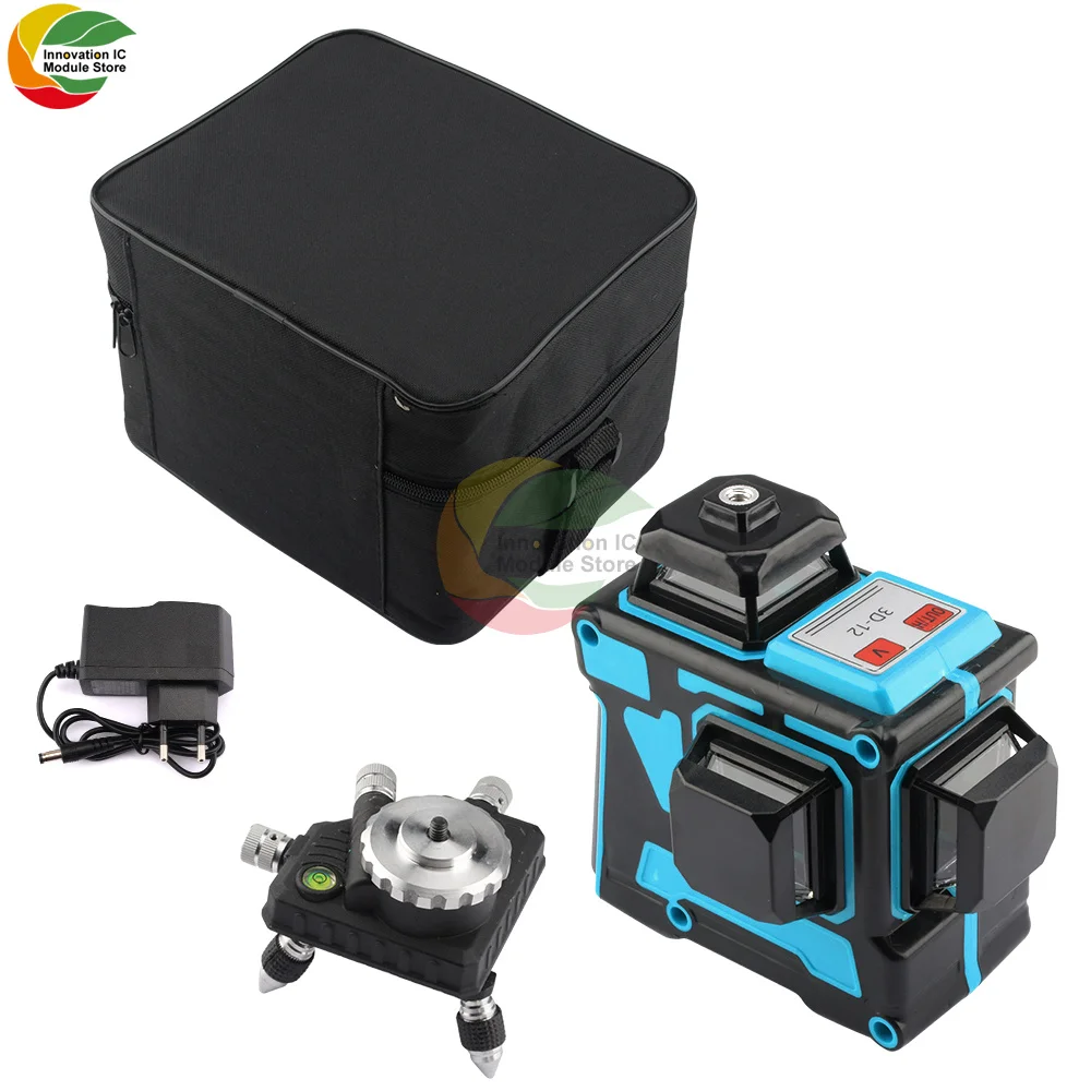 Laser level 12 lines 3D self-leveling 360 horizontal and vertical cross super powerful blue/green laser beam line | Электронные