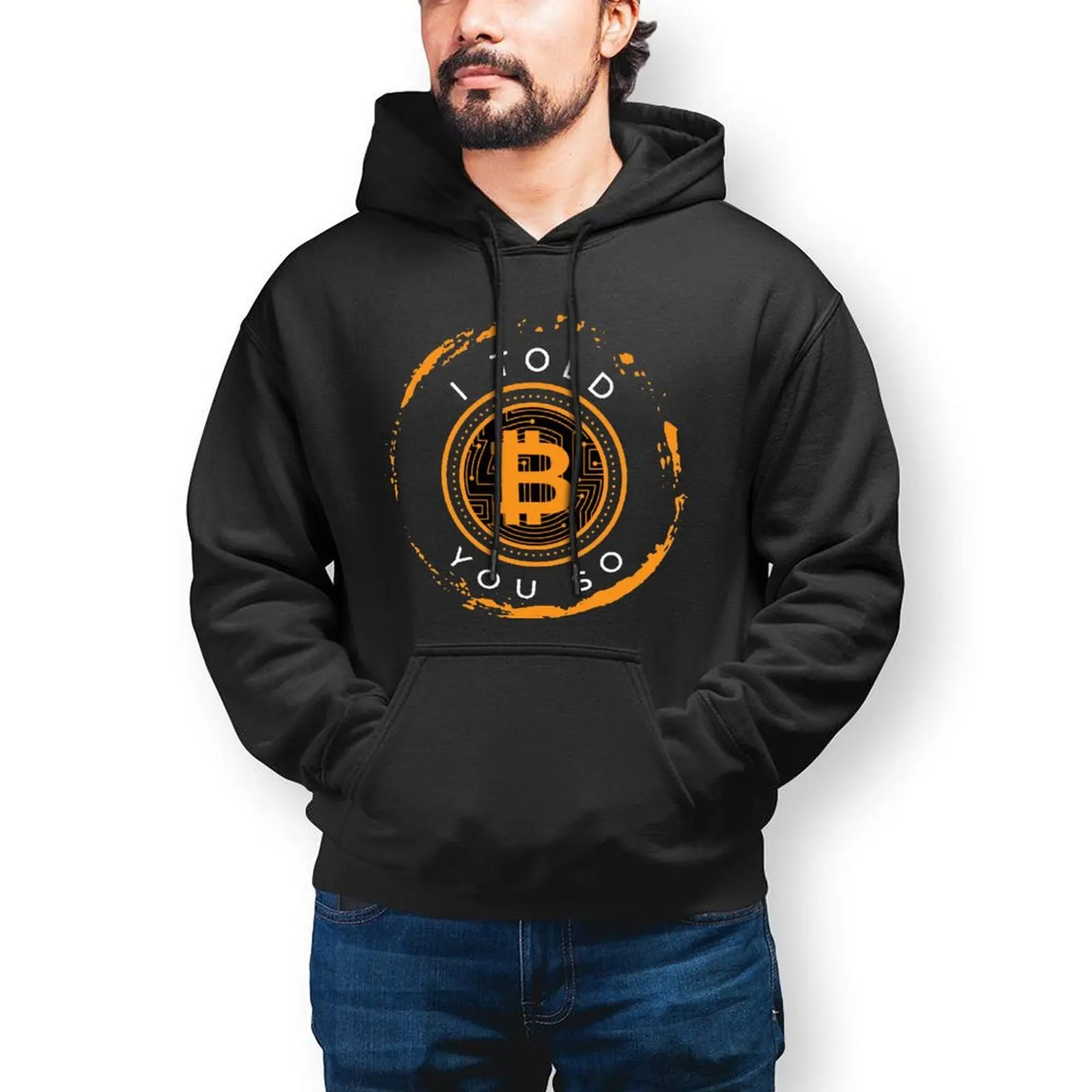 

Bitcoin HODL Told You So Hoodies Quote Letter Autumn Hoodie Fashion Loose Oversize Pullover Hoodie Men