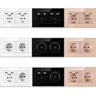 Розетка AXUS с двумя USB-портами, 16 А, 110  250 В перем. Тока, 146 мм * 86 мм