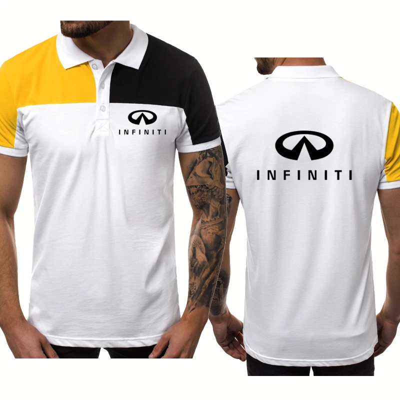 

NEW Men's T-Shirt Infiniti Car logo Printeds High Quality Cotton Crew neck Men's short sleeve Gradient Casual T-Shirt Tops