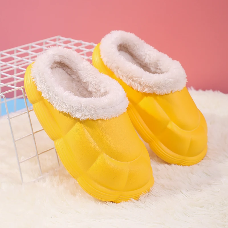 

New Turtle Shell Children's Winter Autumn Waterproof Slippers Kids Toddler For Home Girls Baby Boys Fur Slides Cotton 2021 Shoes