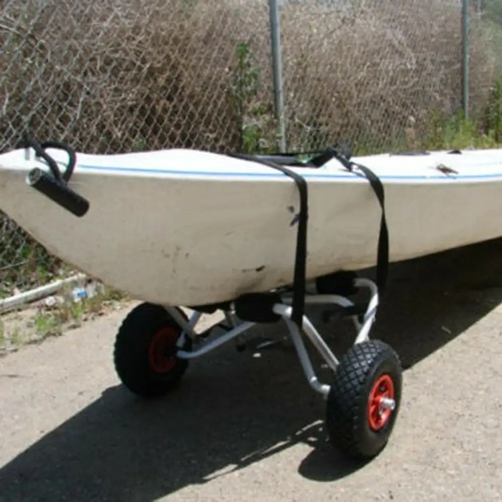 

Aluminum Kayak Trailer Portable Foldable Kayak Bracket Trailer Inflatable Wheel Kayak Cart