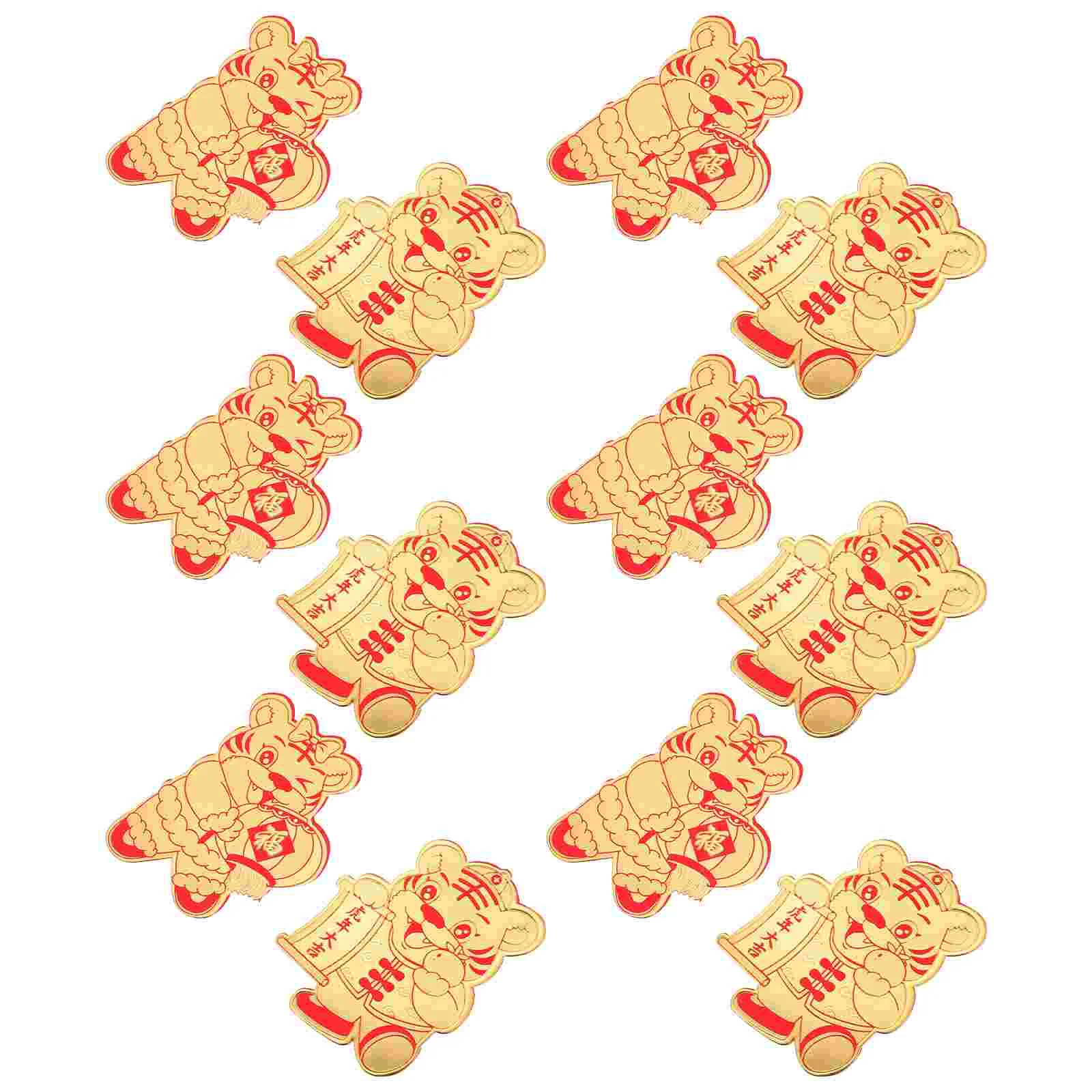 

12 шт. креативных красных конвертов на новый год 2022, китайский красный конверт с лунным и тигровым годом