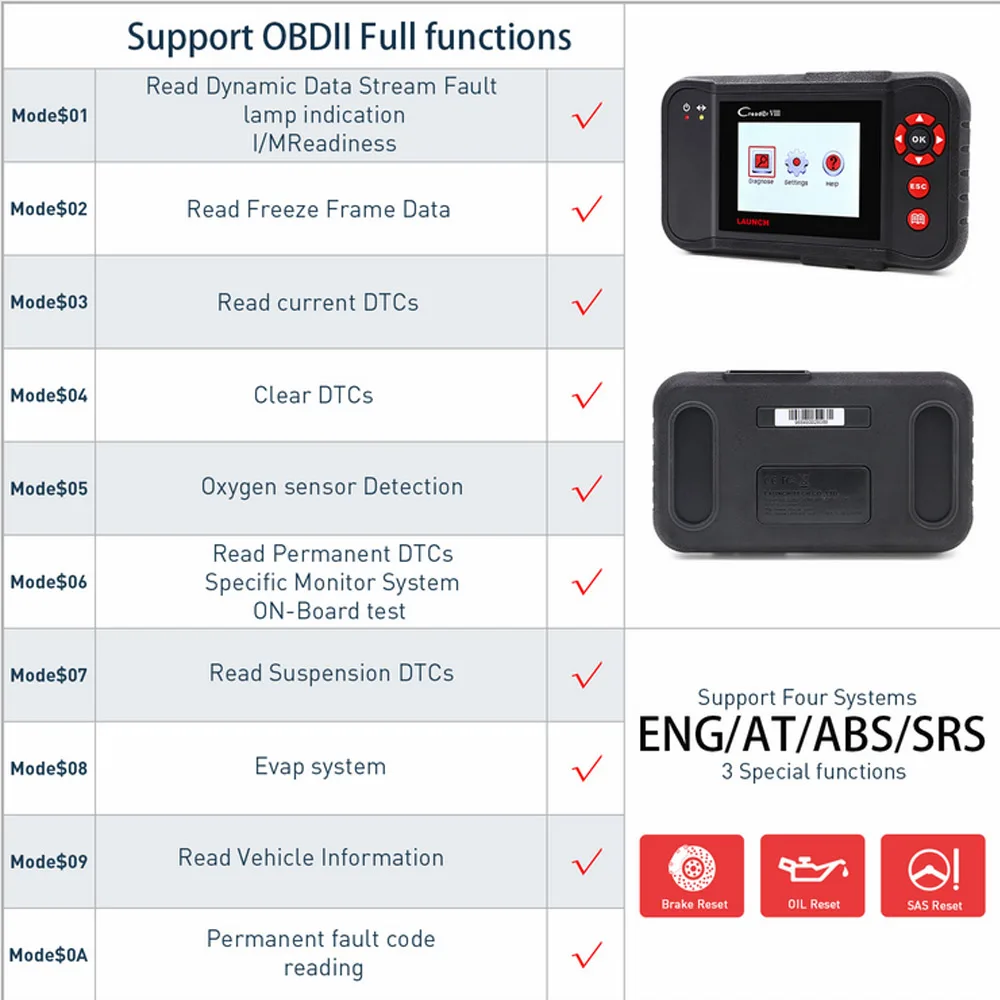 Сканер диагностический LAUNCH X431 Creader VIII OBD2 оригинальный | Автомобили и мотоциклы