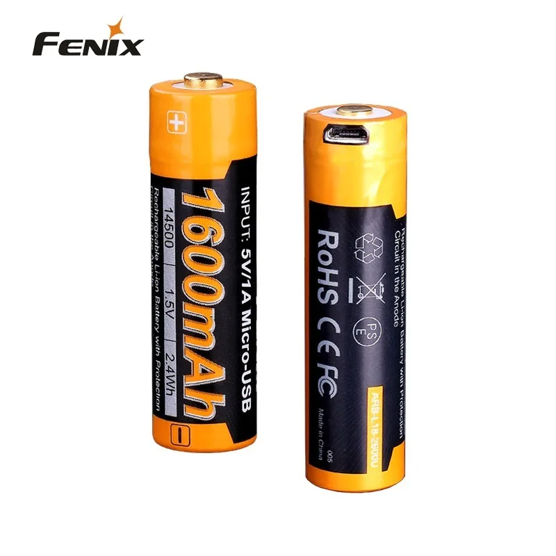 

Fenix ARB-L14-1600U 1600mAh USB Rechargeable Li-ion Battery can be used as AA batteries
