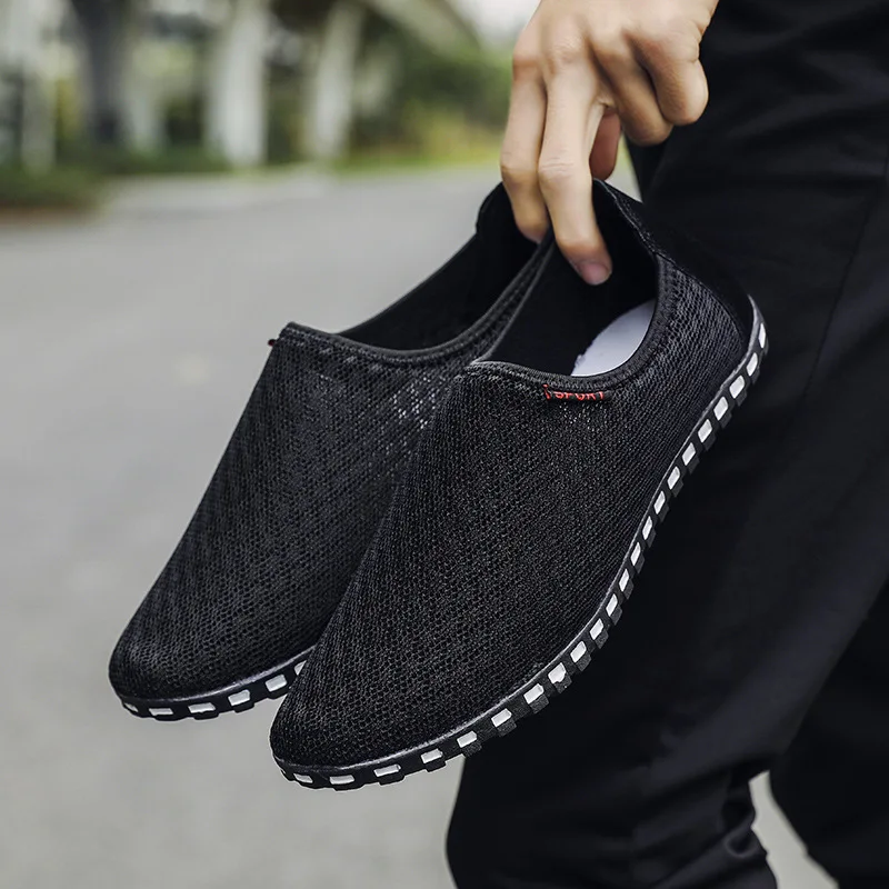 Новинка летняя дышащая сетчатая повседневная обувь для мужчин модная Спортивная
