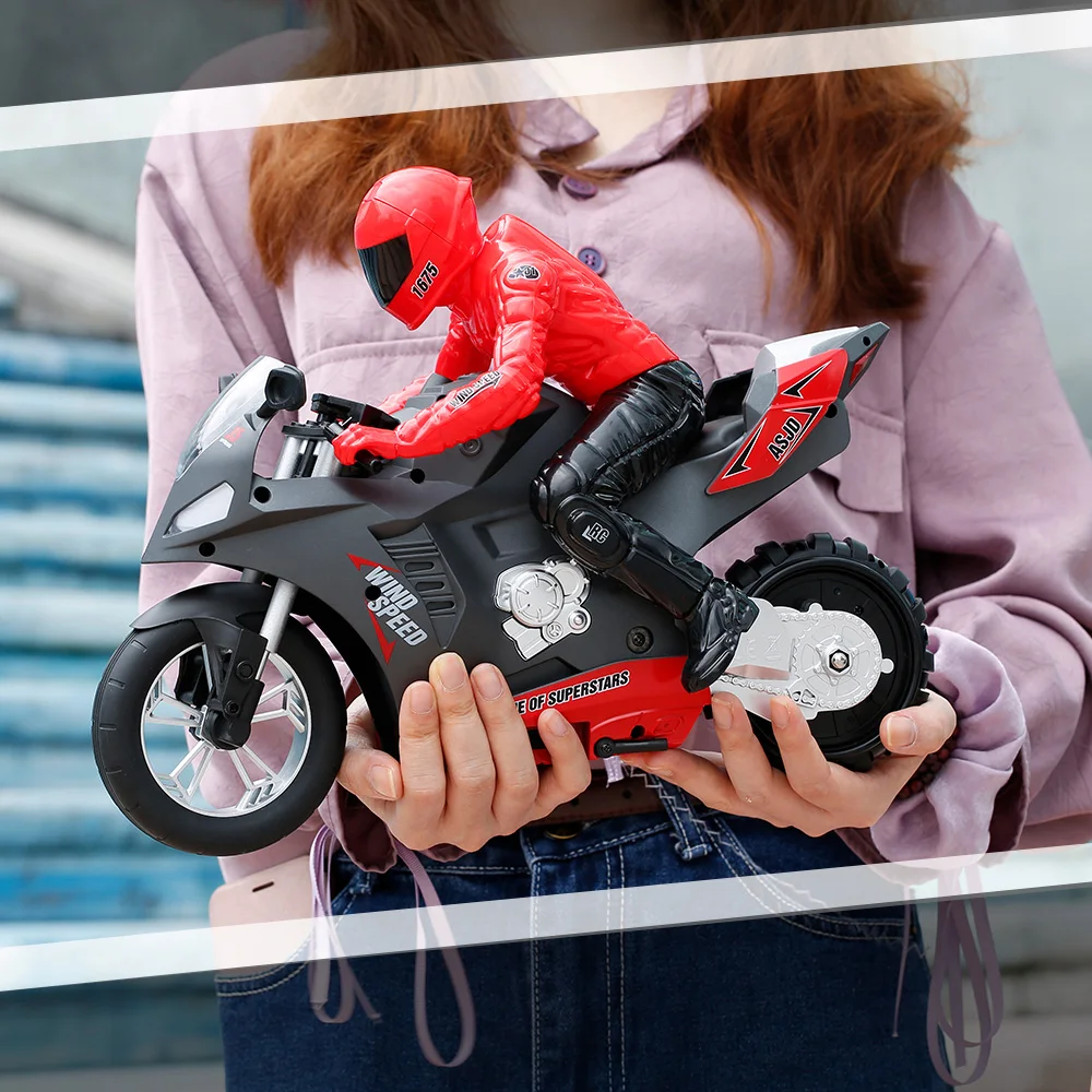 RC Мотоцикл 1:6 360 градусов спиннинг дрейф трюк мотоциклы стенд 20 км/ч 2WD 6 осевой