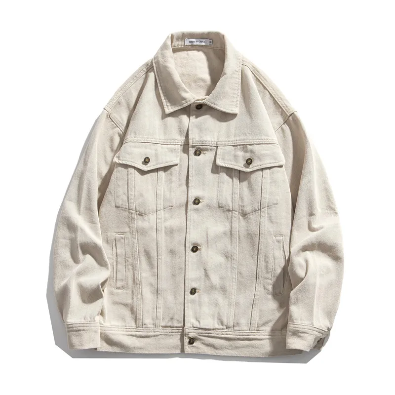 

SEVEYFAN 2021 Men's Fashion Patchwork Denim Jackets Vintage House Printed Jean Coat Spring Autumn Jackets for Male