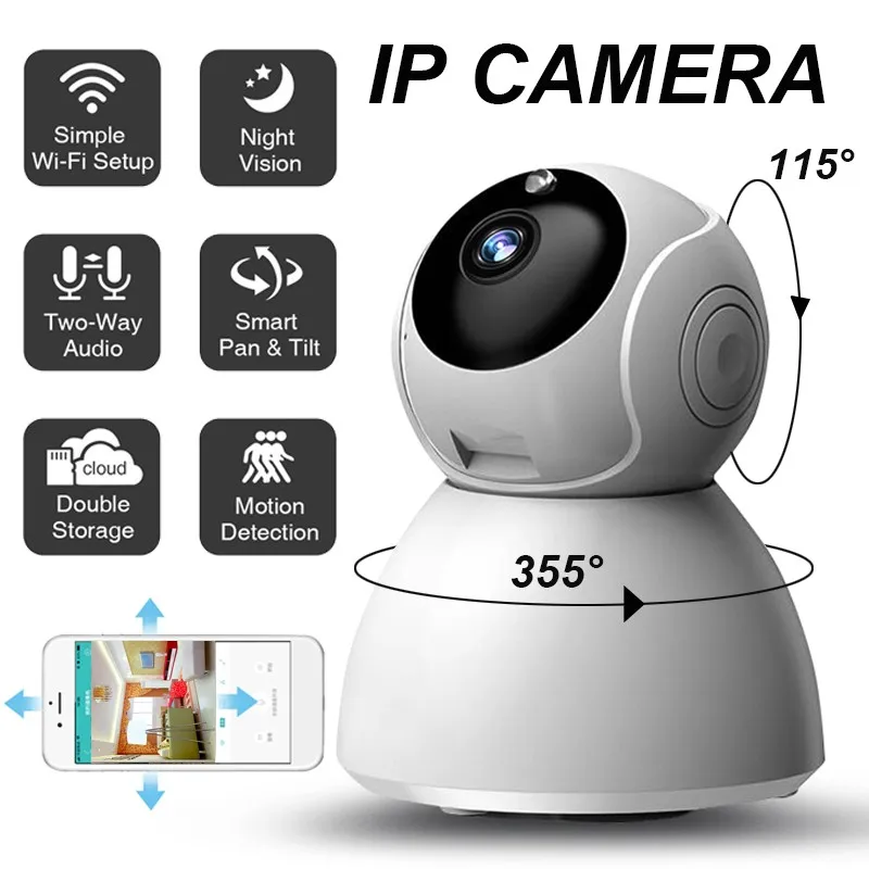 

1080P Full HD Wireless IP Camera Wifi IP CCTV Camera Wifi Mini Network Video Surveillance Auto Tracking Camera IR Night Vision
