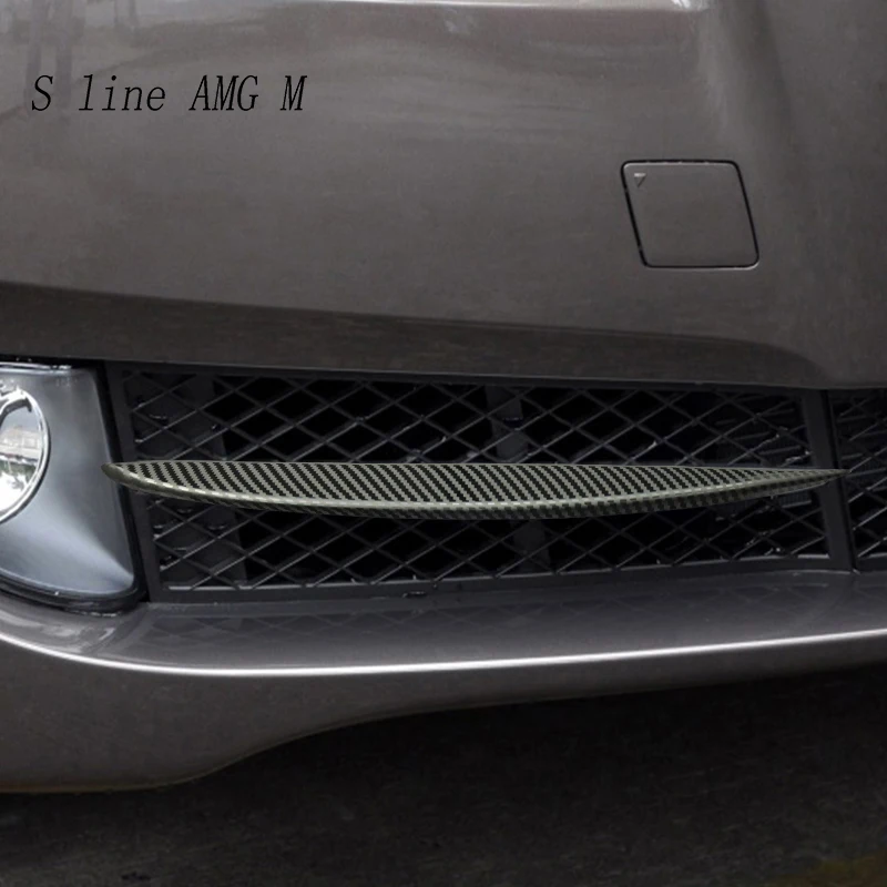 

Car Styling Carbon fiber for BMW 5 series F10 F07 5gt Front Bumper Grille Fog Light Stickers Trim 2011 2013 Exterior Accessories