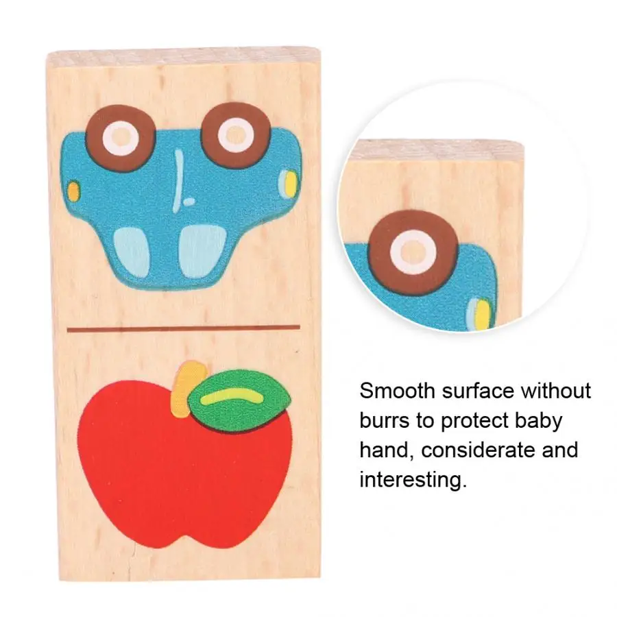 Animal Recognition Toys for Kids Educational Wooden Block Box Wood Domino Solitaire Early Learning | Игрушки и хобби