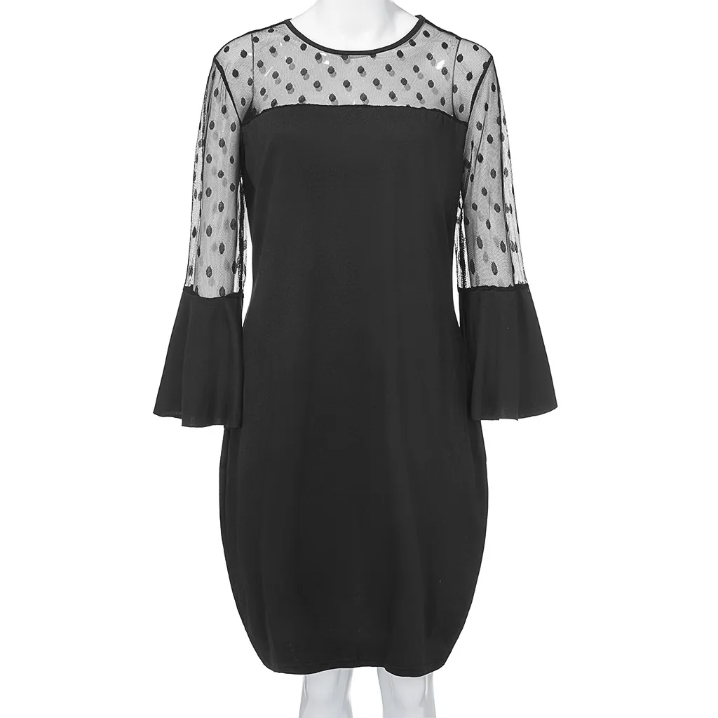 Женское платье ropa mujer vestidos de verano vestidos verano mujer robe femme Повседневное платье с длинными рукавами в стиле пэчворк 2XL-4XL Z4