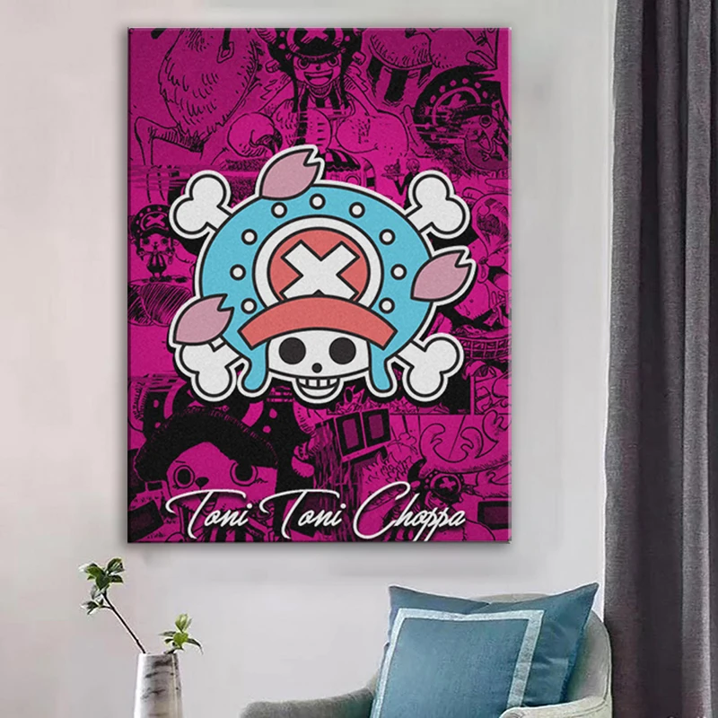

Wall Art Picture Canvas Printed Modern Poster print Painting Tony Tony Chopper One Piece Living Room Modular Home Decorative